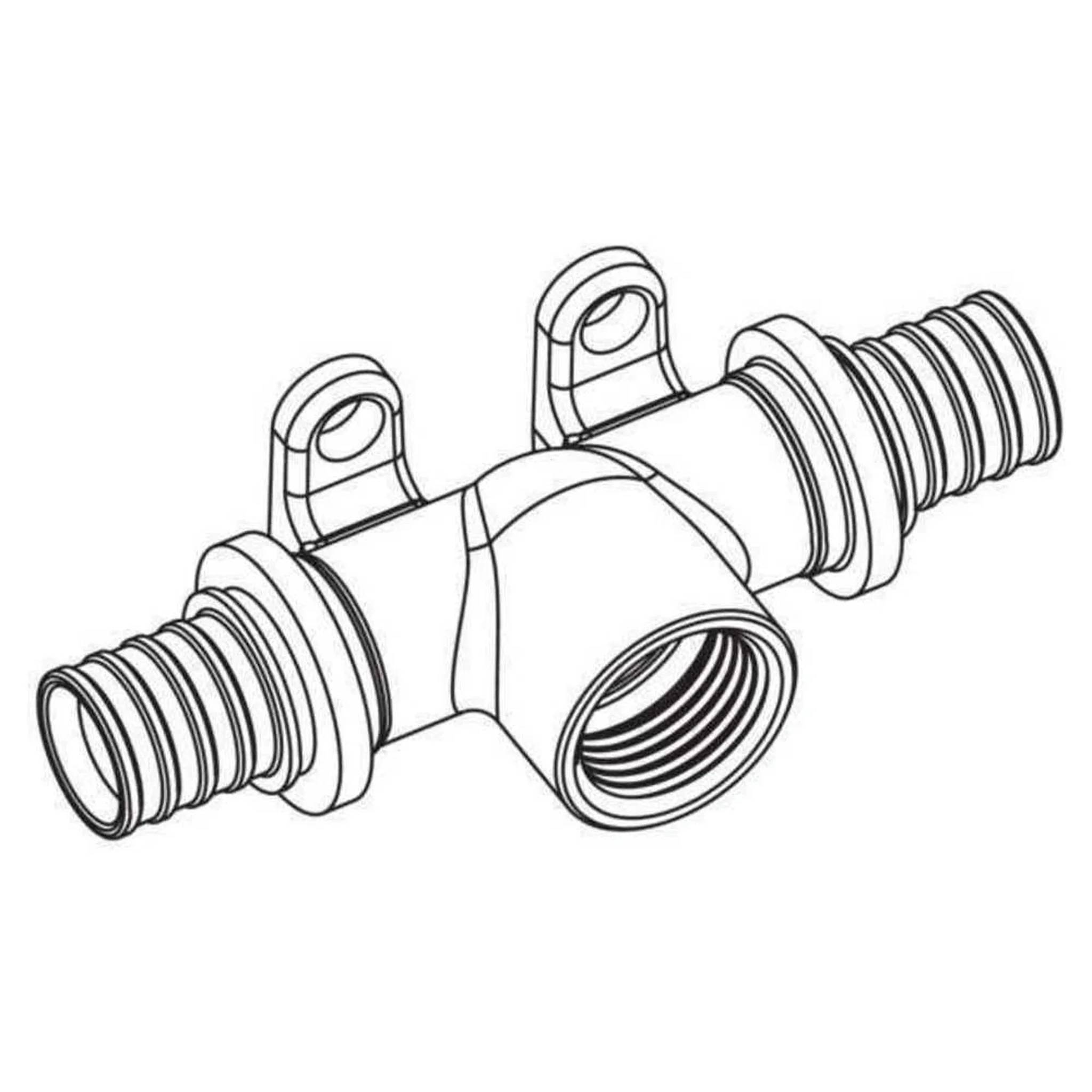 REHAU Wand-T-Stück, RAUTITAN RX+, 20, Rp 1/2, 20, 1 Stk.