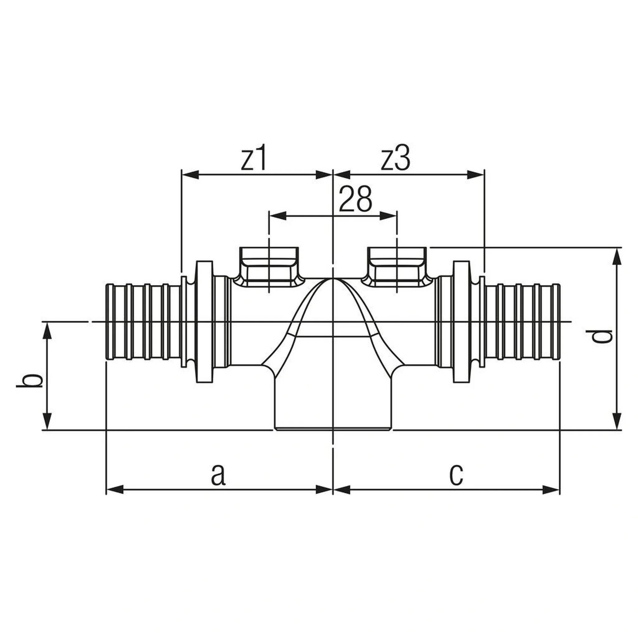 REHAU Wand-T-Stück, RAUTITAN RX+, 20, Rp 1/2, 20, 1 Stk.