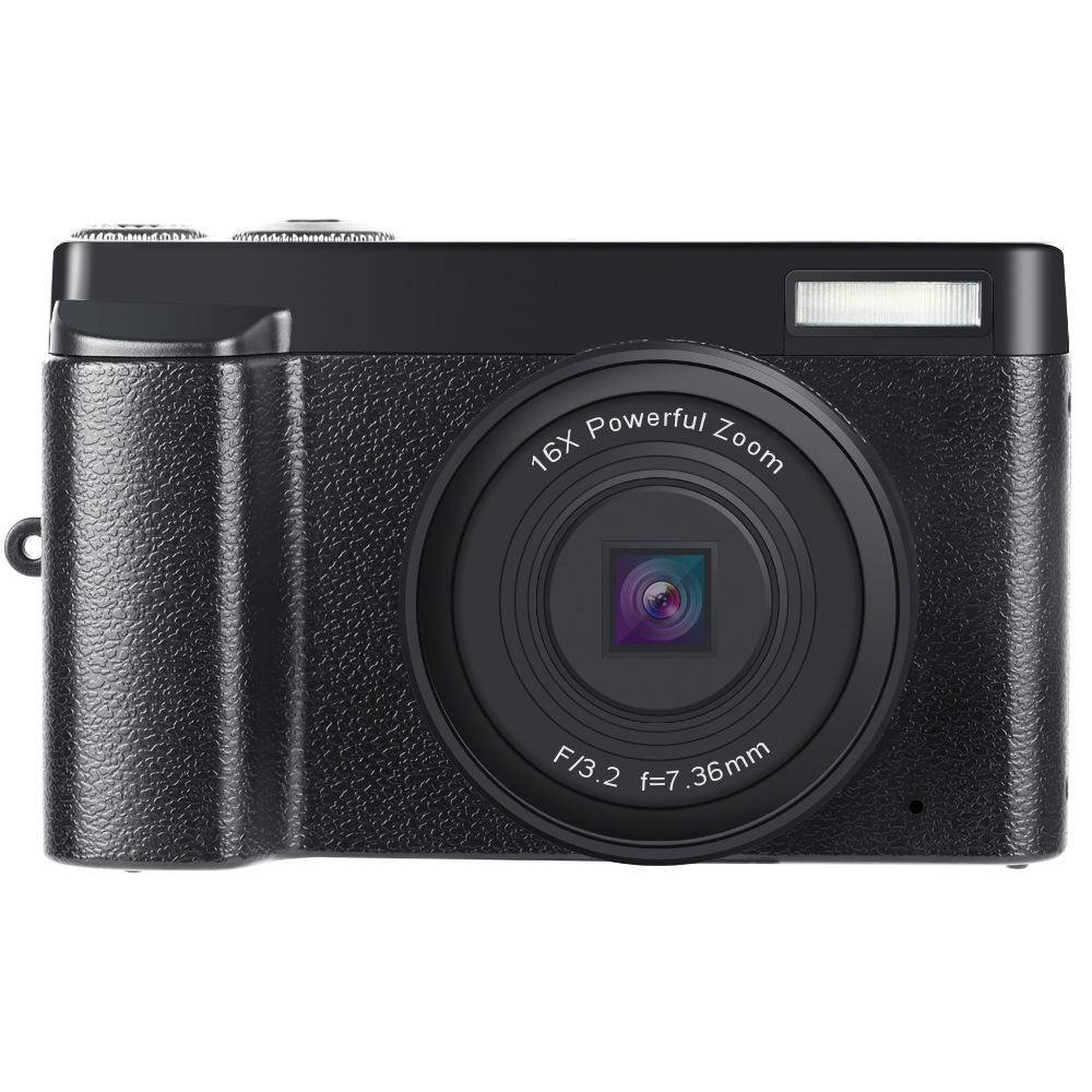 Digitalkamera 4K 48MP 3,0 Zoll IPS-Bildschirm mit festem Fokus Black