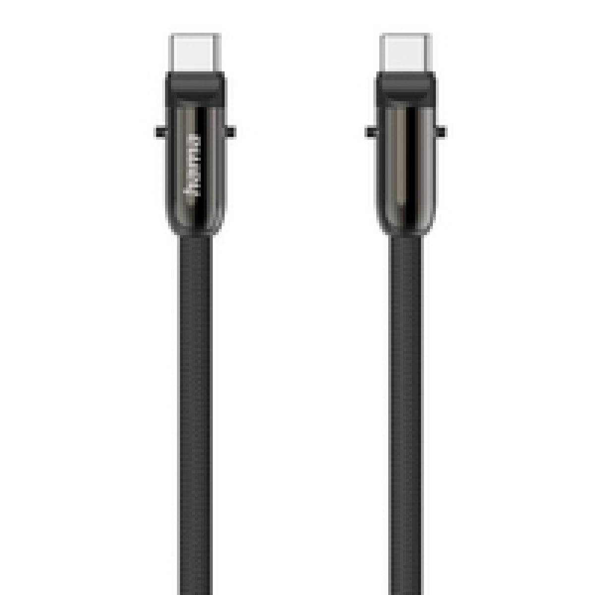 Hama USB-C-Kabel und Handyband, 2in1-Lösung, 1,2 m, Schwarz