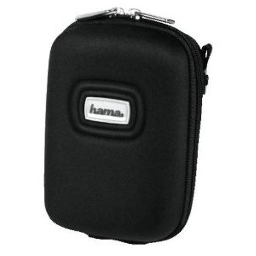 Ein kleiner schwarzer Hartschalenkoffer mit Reißverschluss und einem 