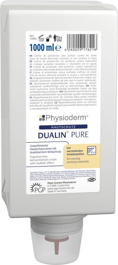 Hautschutzcreme DUALIN PURE 14024-002 Inhalt 1 l Ausführung unparfümiert Gebinde Varioflasche geeignet für Spender Vario