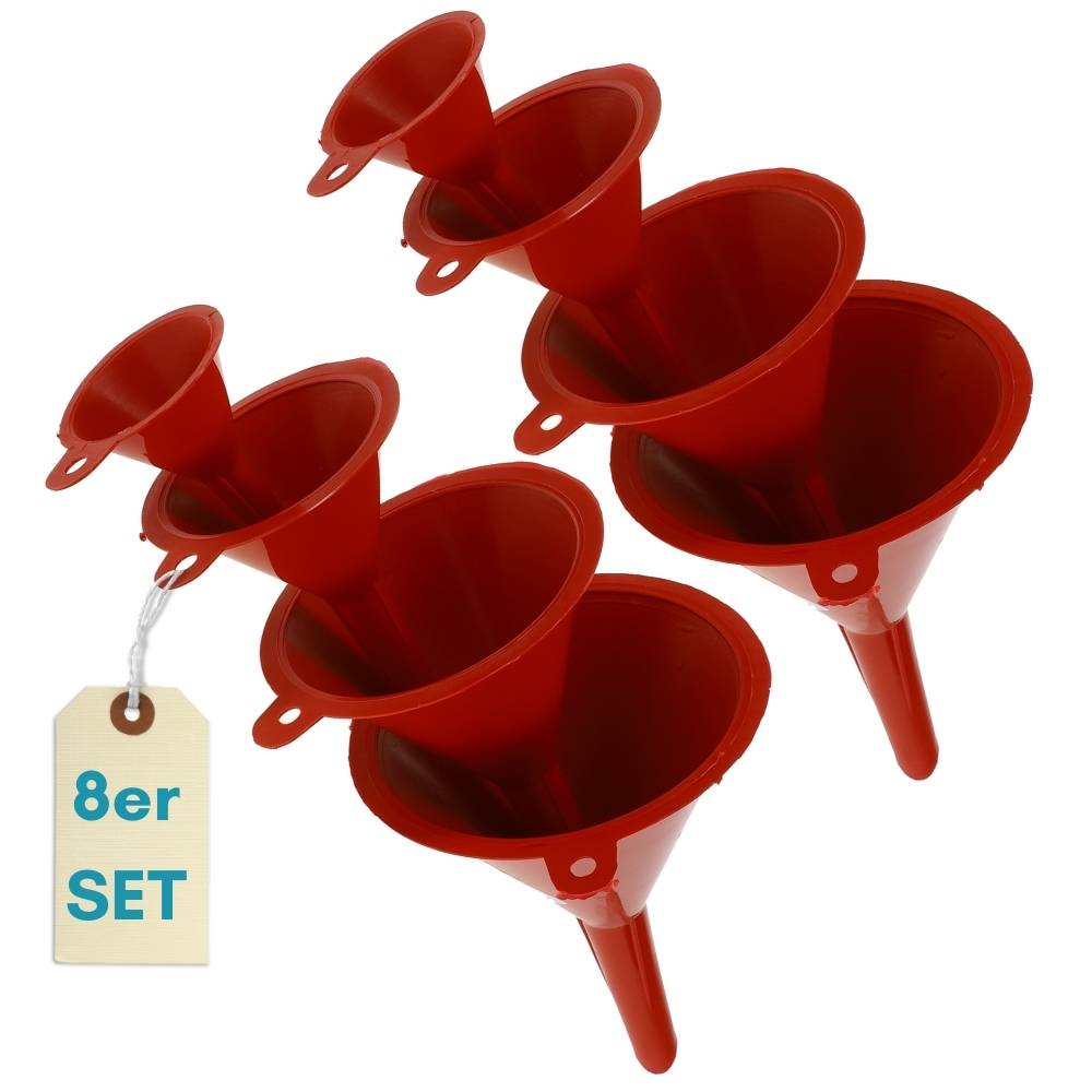 Trichter für die Küche Trichter klein Einfülltrichter 8er Set Trichterset Kunststoff Abfülltrichter Fülltrichter Küchentrichter Einfüllhilfe