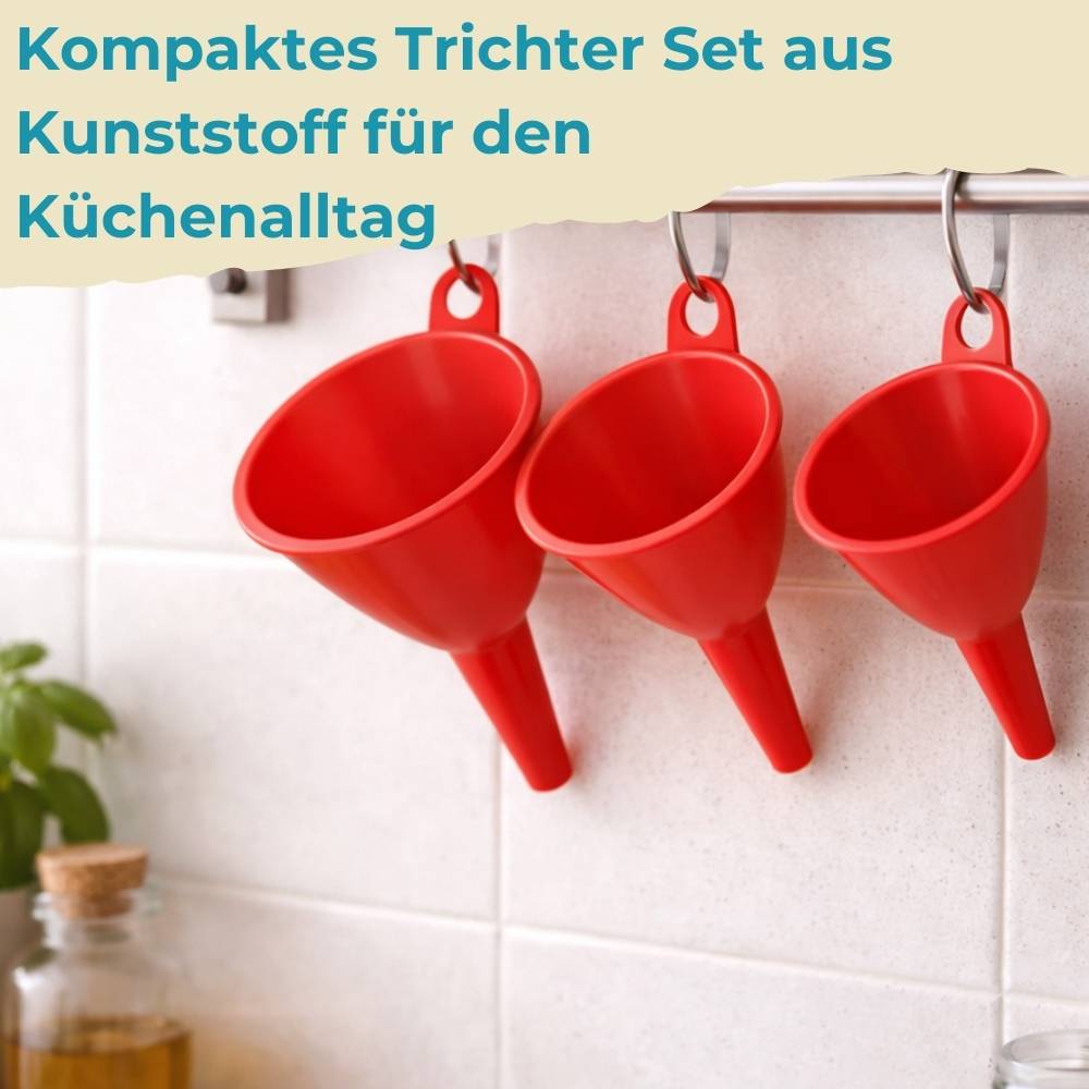 Trichter für die Küche Trichter klein Einfülltrichter 8er Set Trichterset Kunststoff Abfülltrichter Fülltrichter Küchentrichter Einfüllhilfe