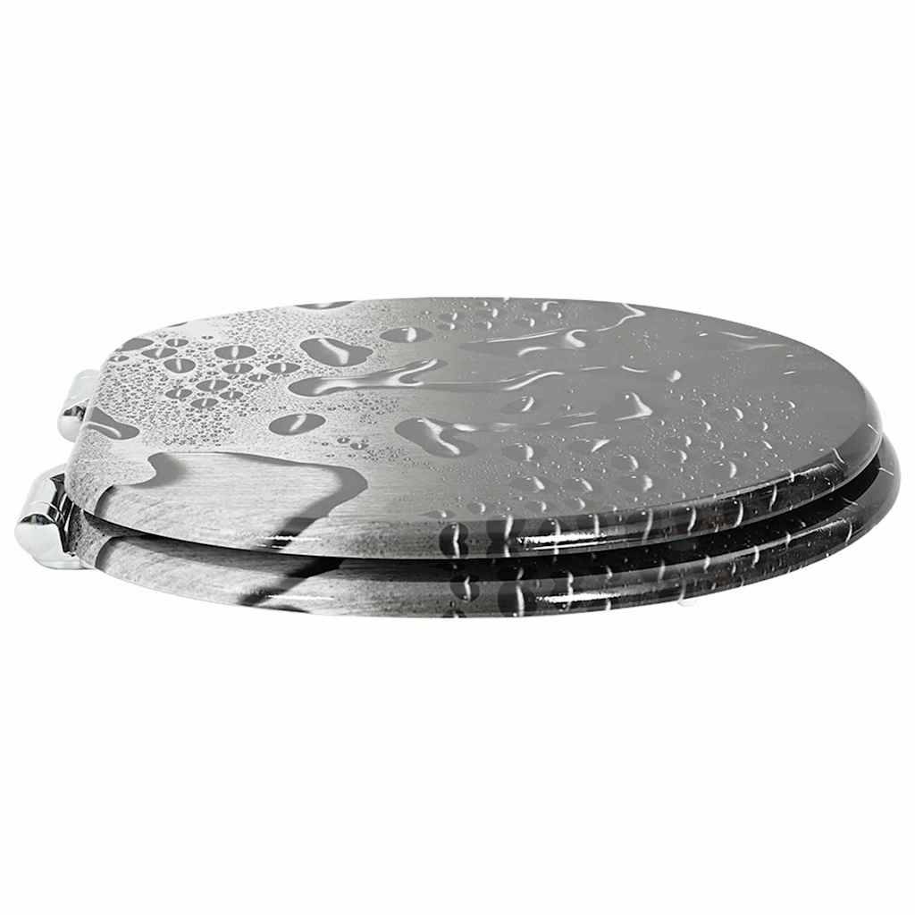 vidaXL Soft-Close Toilettensitz Grau 44 x 38 cm MDF-Platte