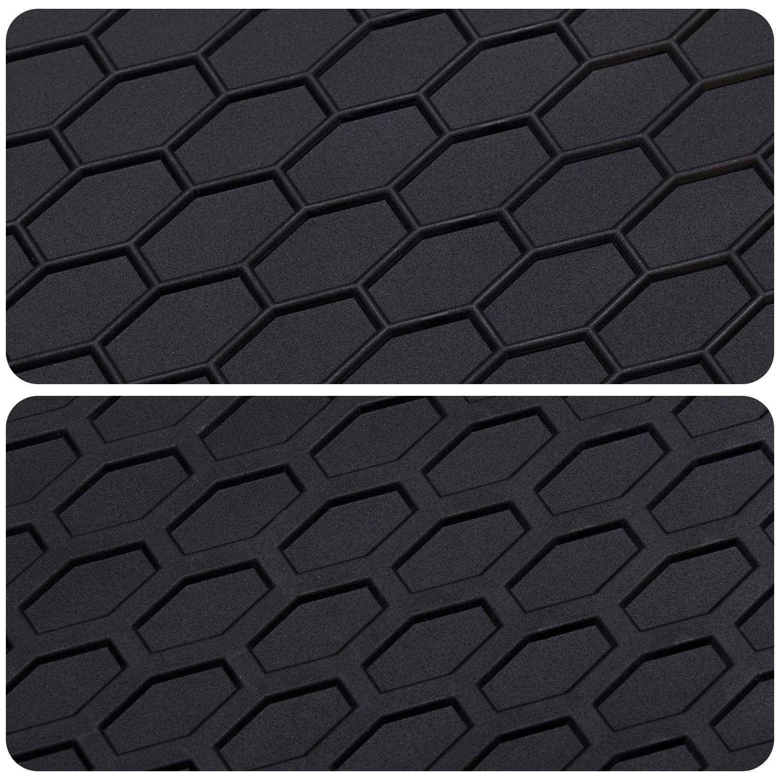 vidaXL Autofußmatte 2 pcs Schwarz Gummi