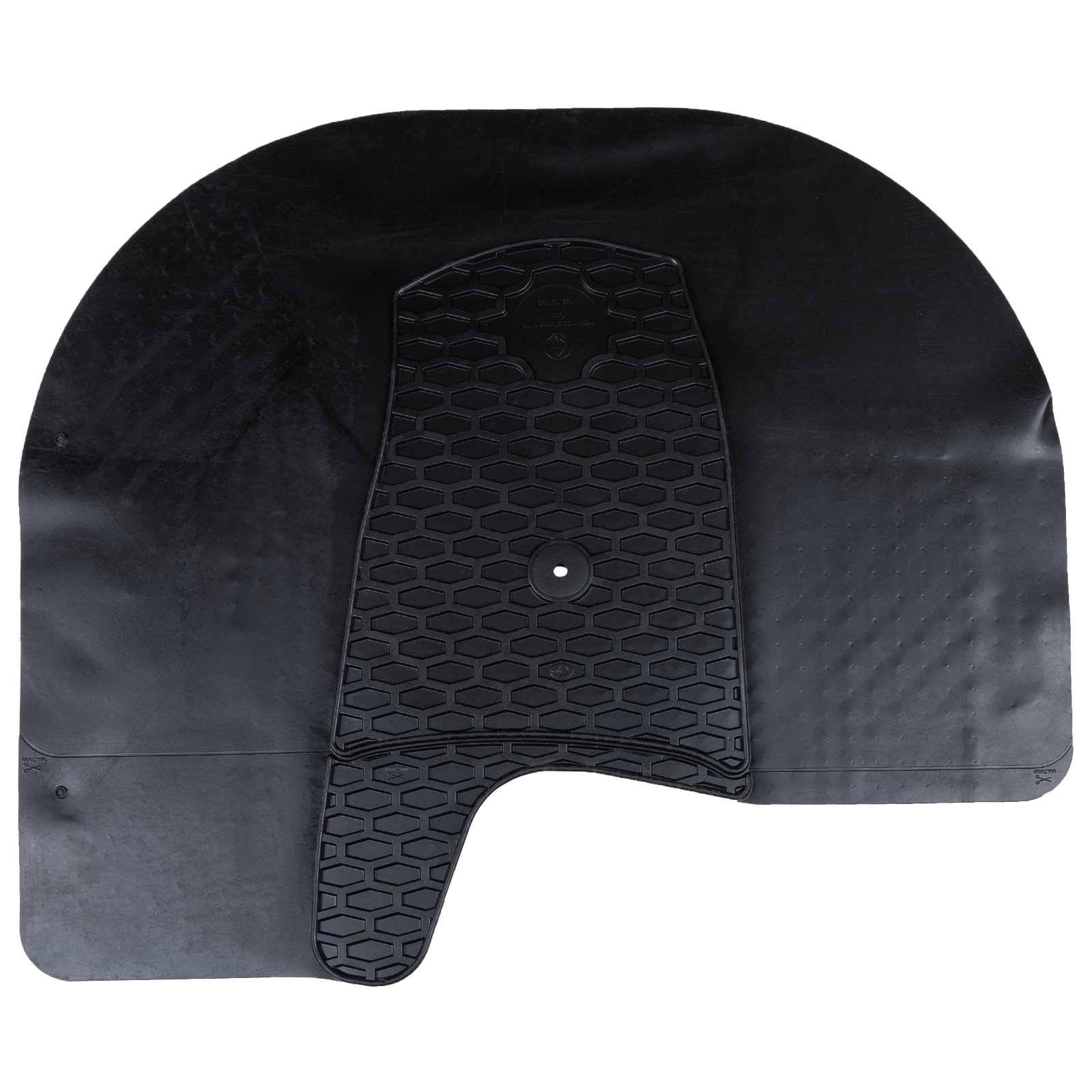 vidaXL Autofußmatte 3 pcs Schwarz Geeignet für VW T5 2010-2015 Gummi