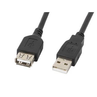 LANBERG USB-A Verlängerungskabel M/F 2.0 0,7m schwarz Multimedia-Technik USB-Kabel