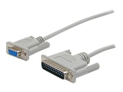 STARTECH 3m DB9 auf DB25 Nullmodemkabel Peripheriegeräte & Zubehör Kabel & Adapter - Sonstiges