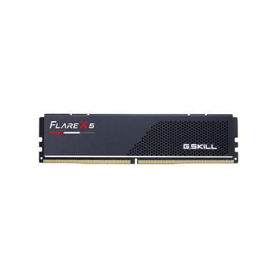 G.SKILL Flare X5 RAM-Modul für AMD, schwarz mit sichtbarem Markennamen, entwickelt für hohe Leistung und Kompatibilität mit AMD-Systemen.