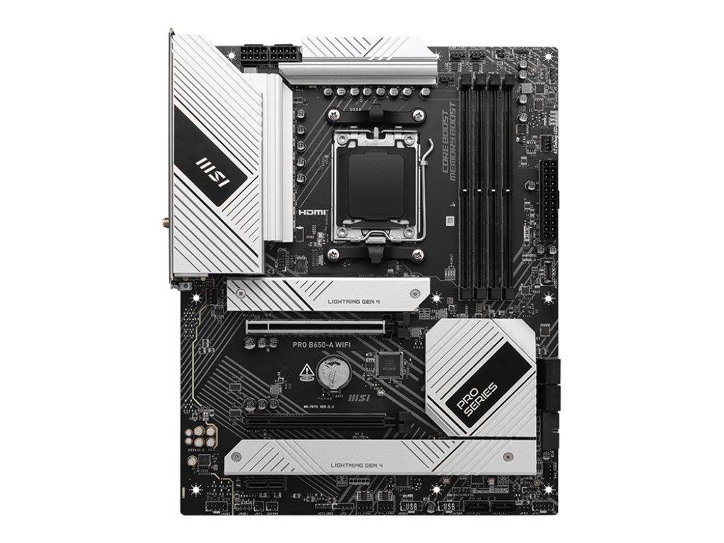 MSI PRO B650-A WIFI - Motherboard - ATX - Socket AM5 - AMD B650 Chipsatz - USB 3.2 Gen 2, USB 3.2 Gen 1, USB-C 3.2 Gen2