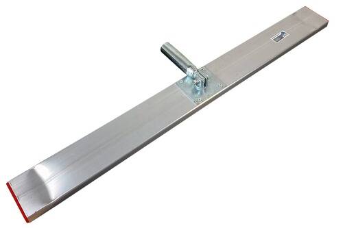 Eine Metallstange mit einem horizontal angebrachten Griff an einem Ende, positioniert vor einem weißen Hintergrund.