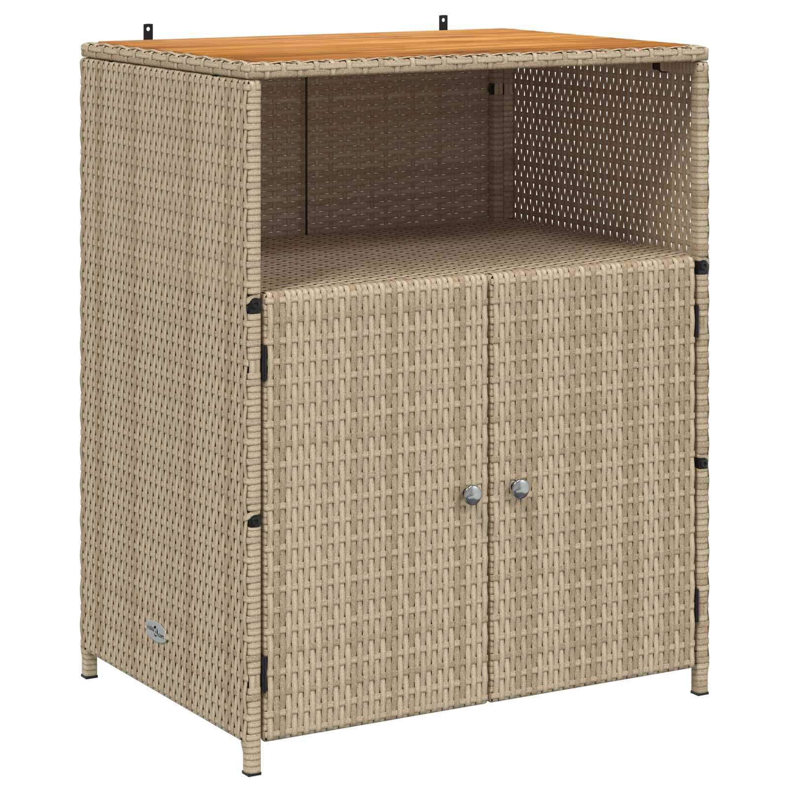 vidaXL Schrank mit Tür Beige 70 x 50 x 87 cm Polyester und Roly Ratten