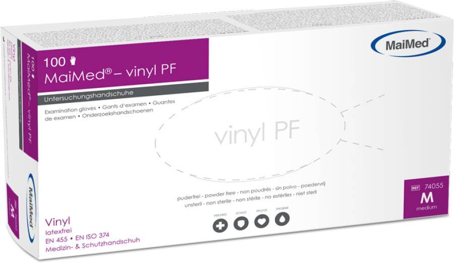 Einmalschutzhandschuh Vinyl vinyl PF 710548L Größe L Farbe transparent Trägermaterial Vinyl Gauge - Mat.-Stärke 0,05 -