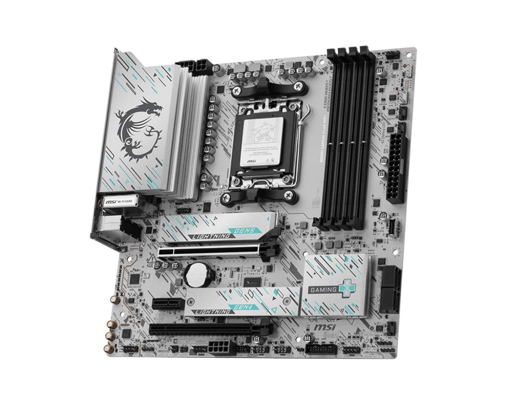 MSI B850M GAMING PLUS WIFI - Motherboard - micro ATX - Socket AM5 - AMD B850 Chipsatz - USB-C 3.2 Gen2, USB 3.2 Gen 1 - 5 Gigabit Ethernet, Wi-Fi