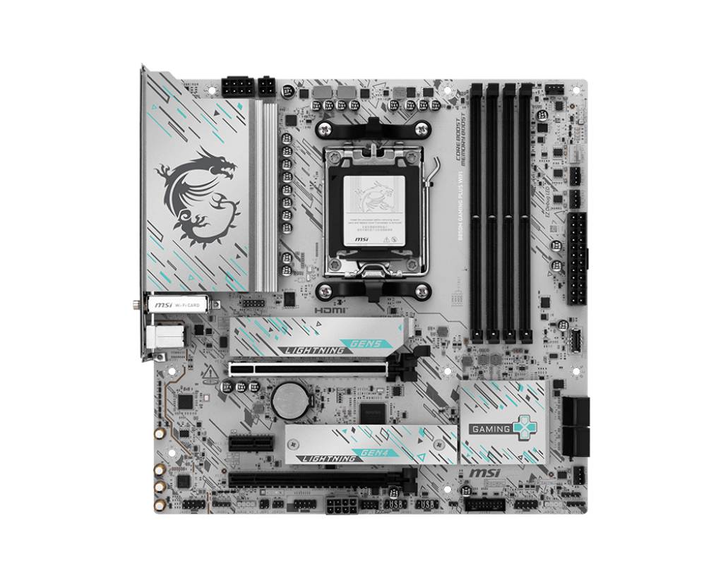 MSI B850M GAMING PLUS WIFI - Motherboard - micro ATX - Socket AM5 - AMD B850 Chipsatz - USB-C 3.2 Gen2, USB 3.2 Gen 1 - 5 Gigabit Ethernet, Wi-Fi