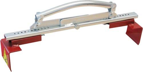 Ein Metallschraubenschneider mit roten GummiGriffen, der zum Schneiden schwerer Ketten oder Vorhängeschlösser entwickelt wurde.