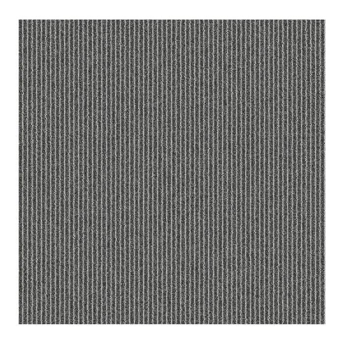 Eine strukturierte graue Oberfläche mit eng beieinander liegenden vertikalen weißen Streifen, die ein subtiles Muster über das gesamte Bild erzeugen.