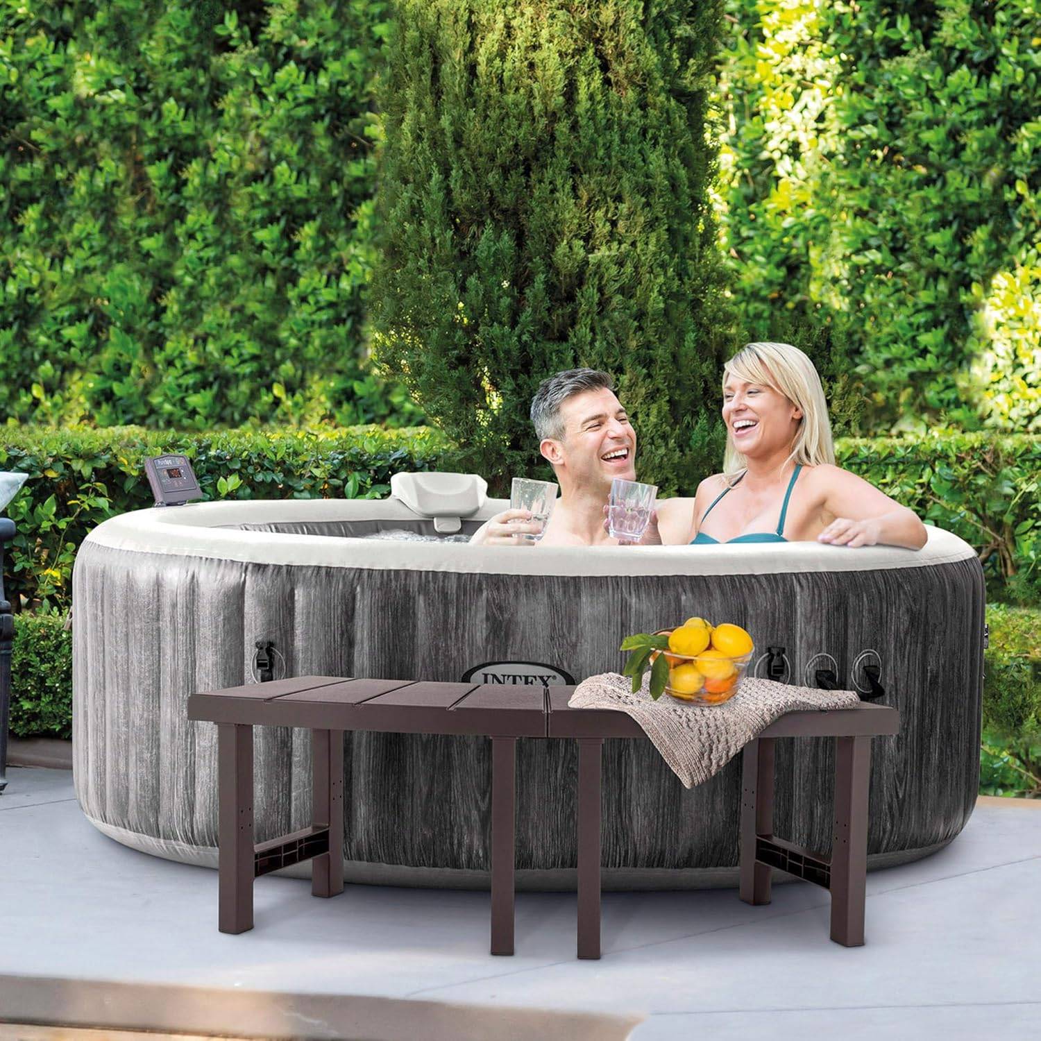 INTEX PureSPA Sitzbänke Set 2-teilig für Whirlpool Beistelltisch Zubehör Sitzbank Pool