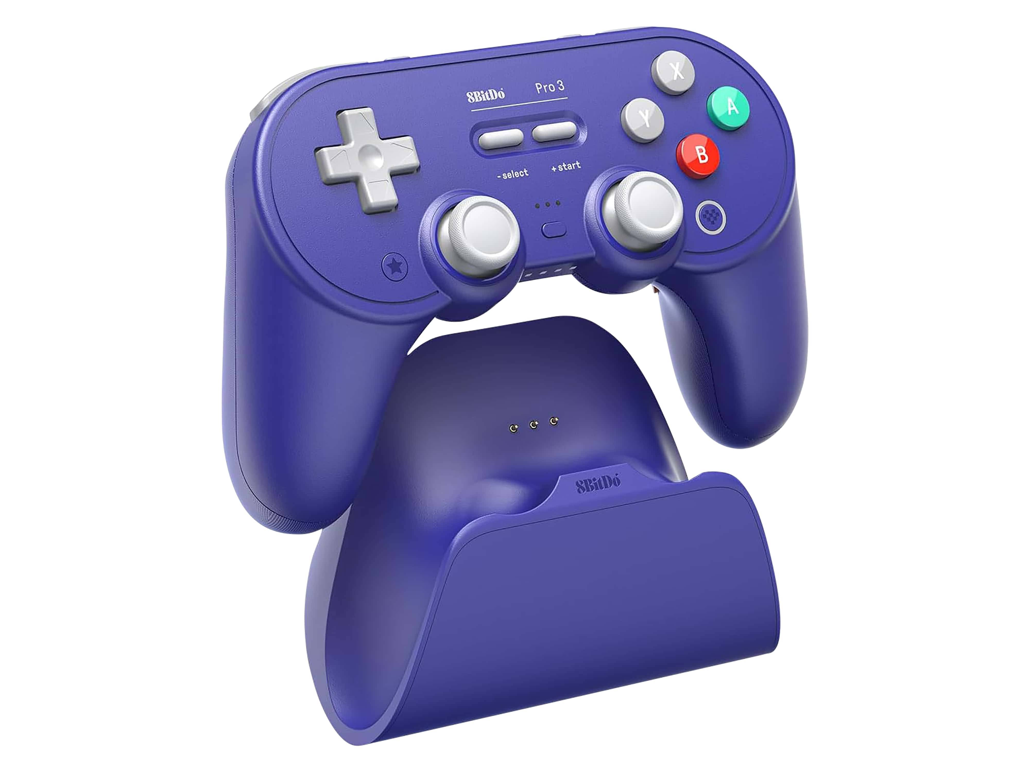 8BITDO Pro 3 Bluetooth Controller & Dock, Lila