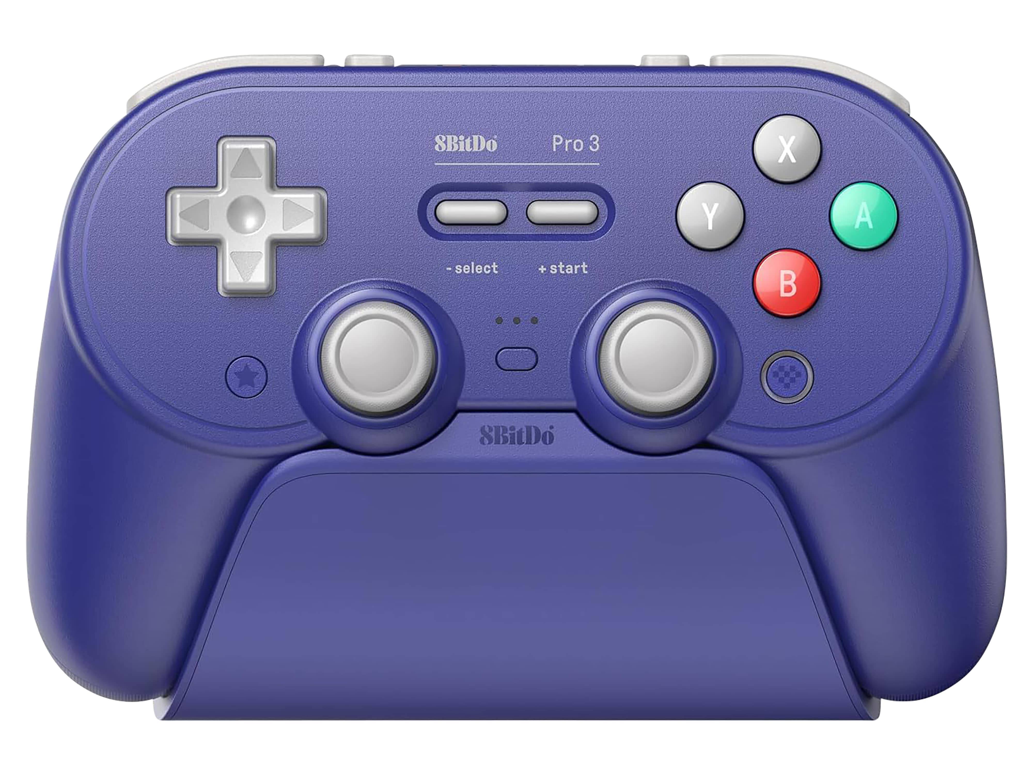 8BITDO Pro 3 Bluetooth Controller & Dock, Lila