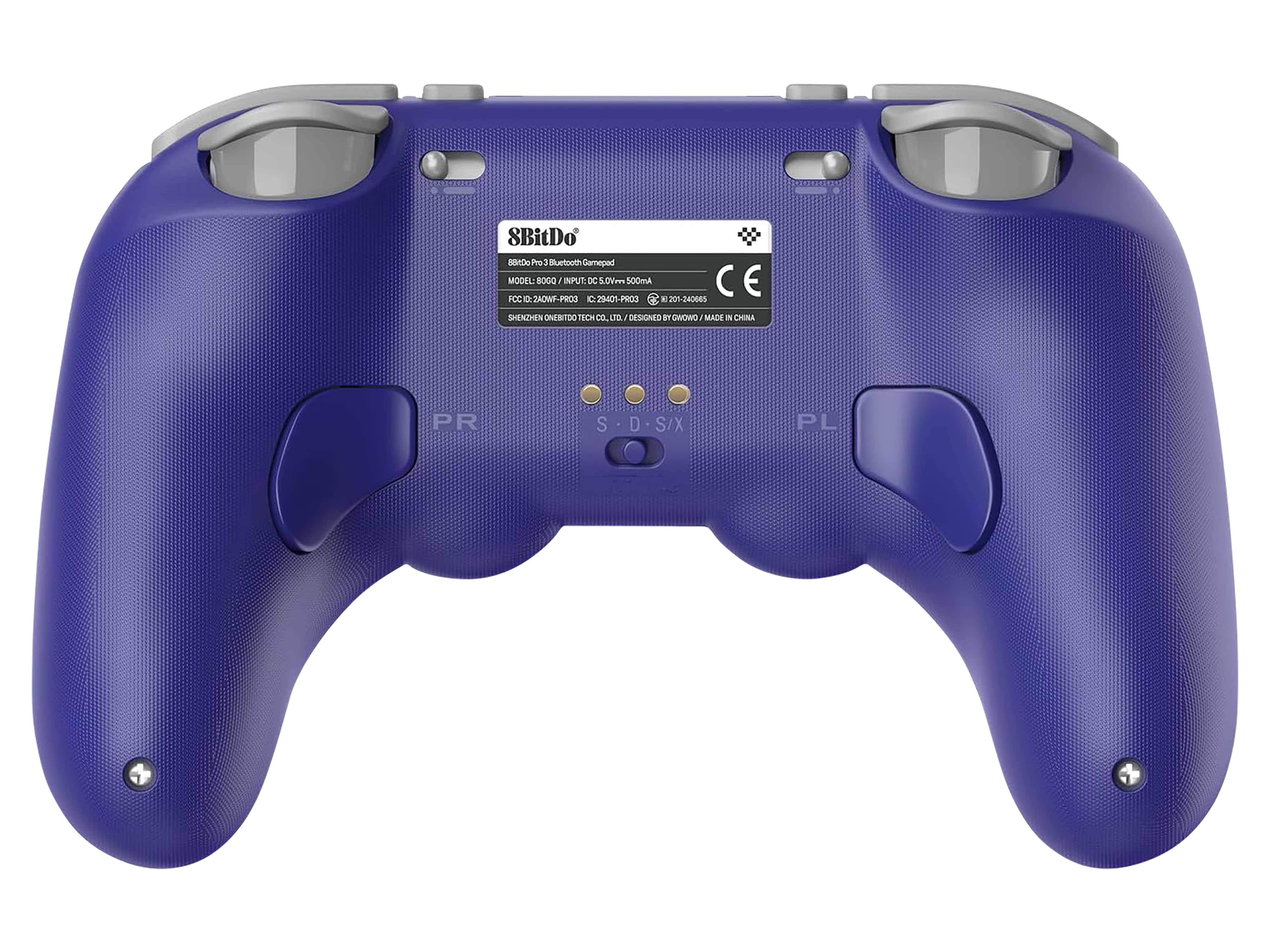 8BITDO Pro 3 Bluetooth Controller & Dock, Lila