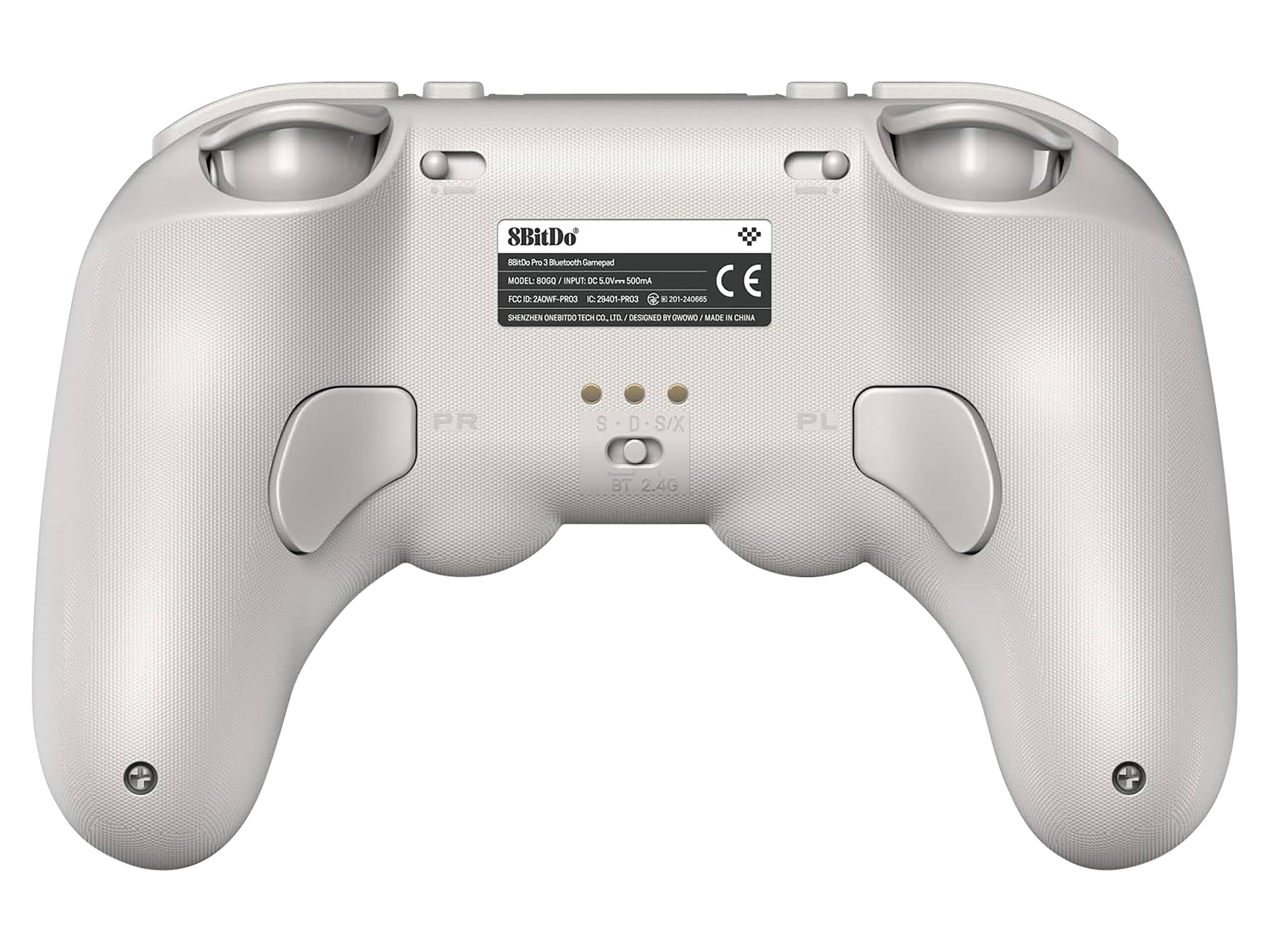 8BITDO Pro 3 Bluetooth Controller & Dock, hellgrau