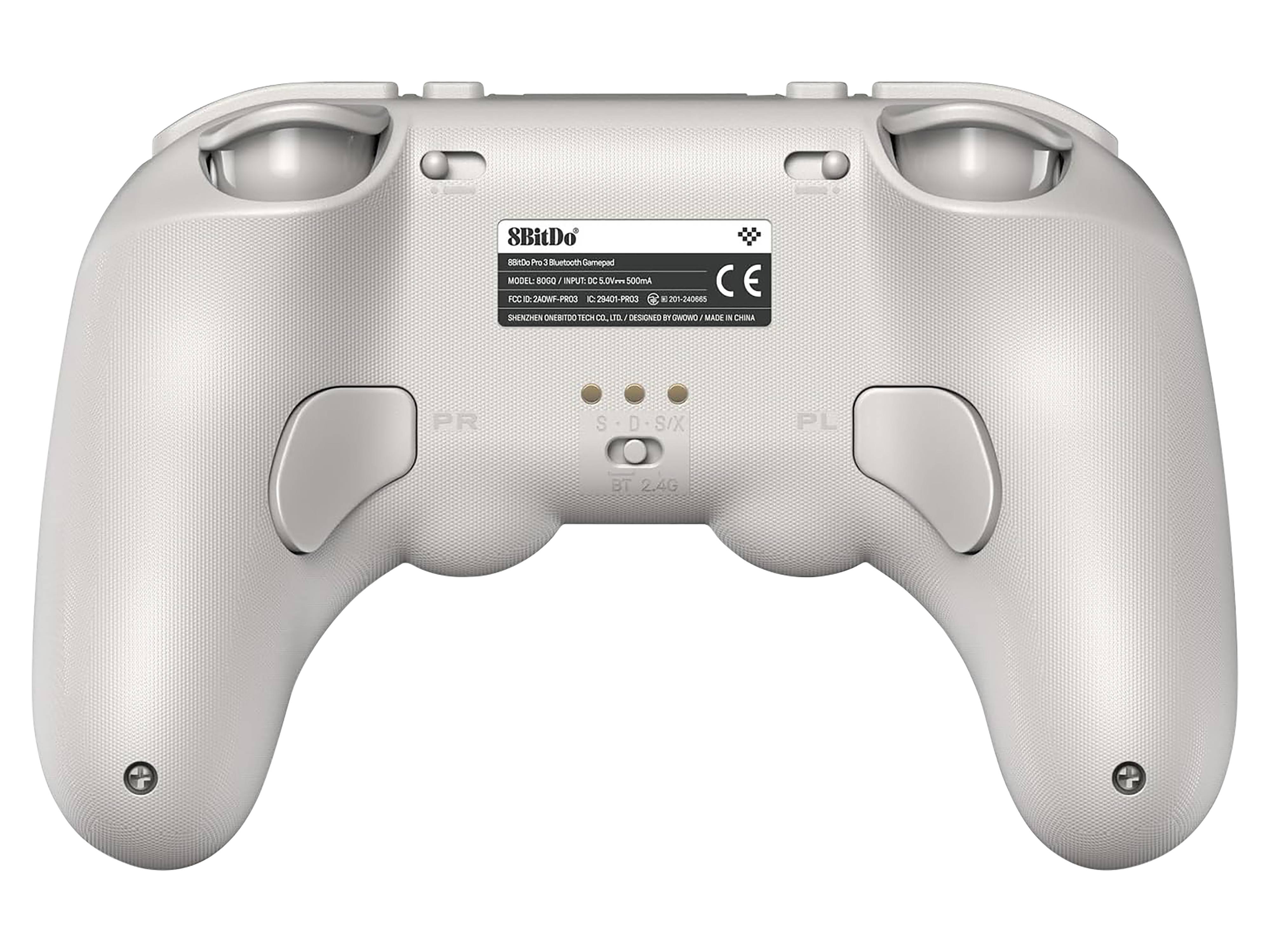 8BITDO Pro 3 Bluetooth Controller & Dock, hellgrau