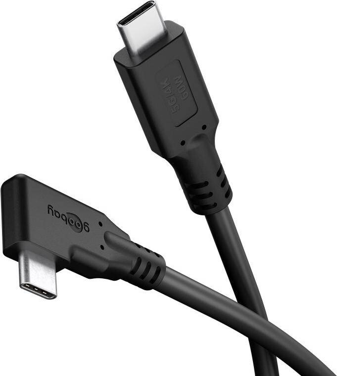 Goobay USB-C -Kabel 90° 1 m schwarz