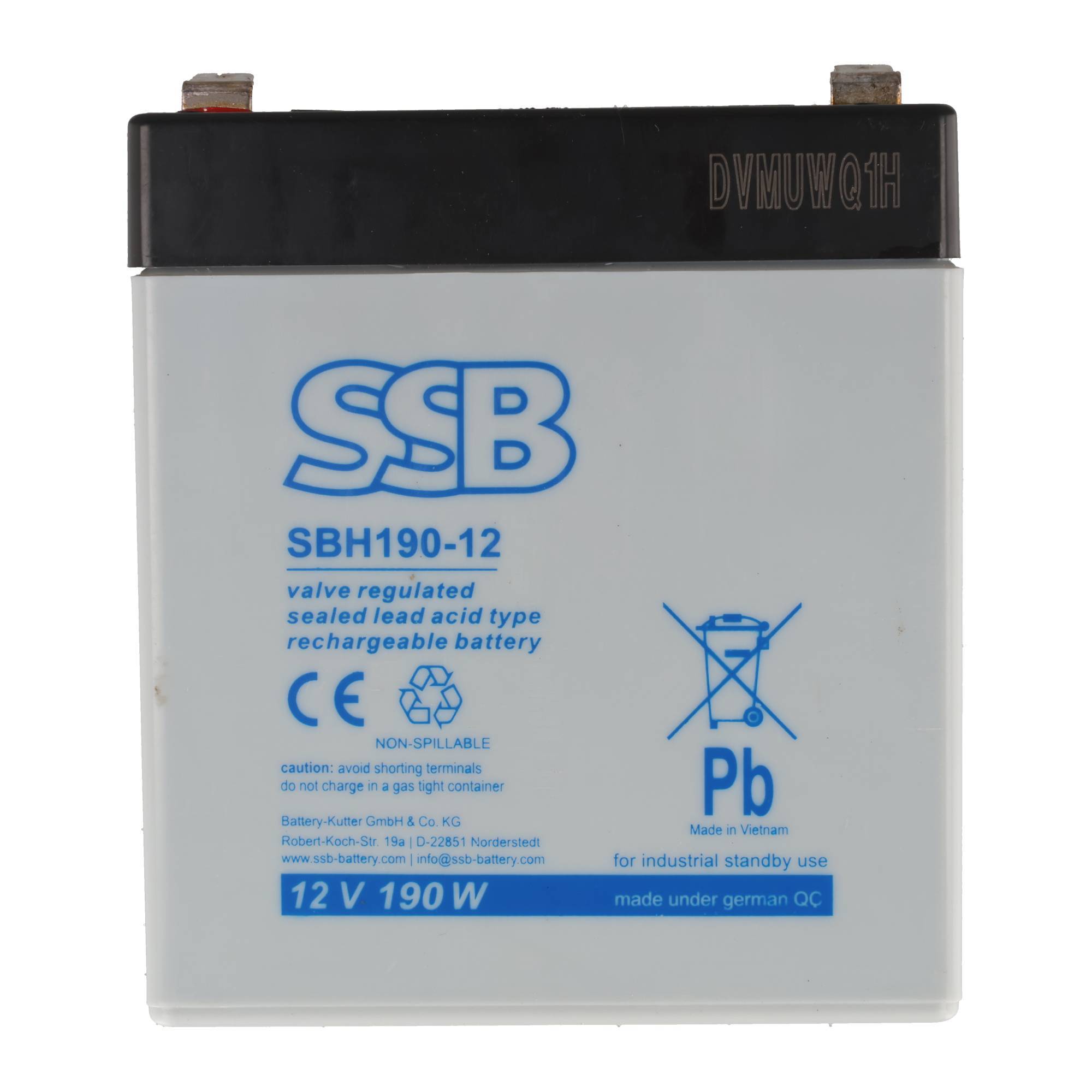 SSB Blei Akku SBH190-12 für Hochstromanwendung 12.0V 5.0Ah