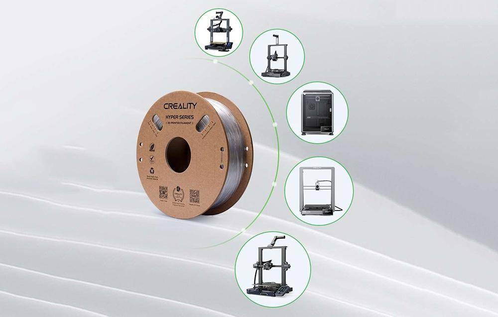 Creality Hyper PETG Filament, 1,75mm, 1kg - Farbton: grau