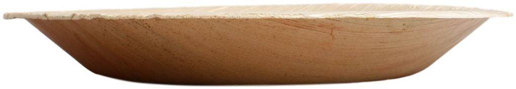 10x runder Teller aus Palmblatt Größe 23 cm