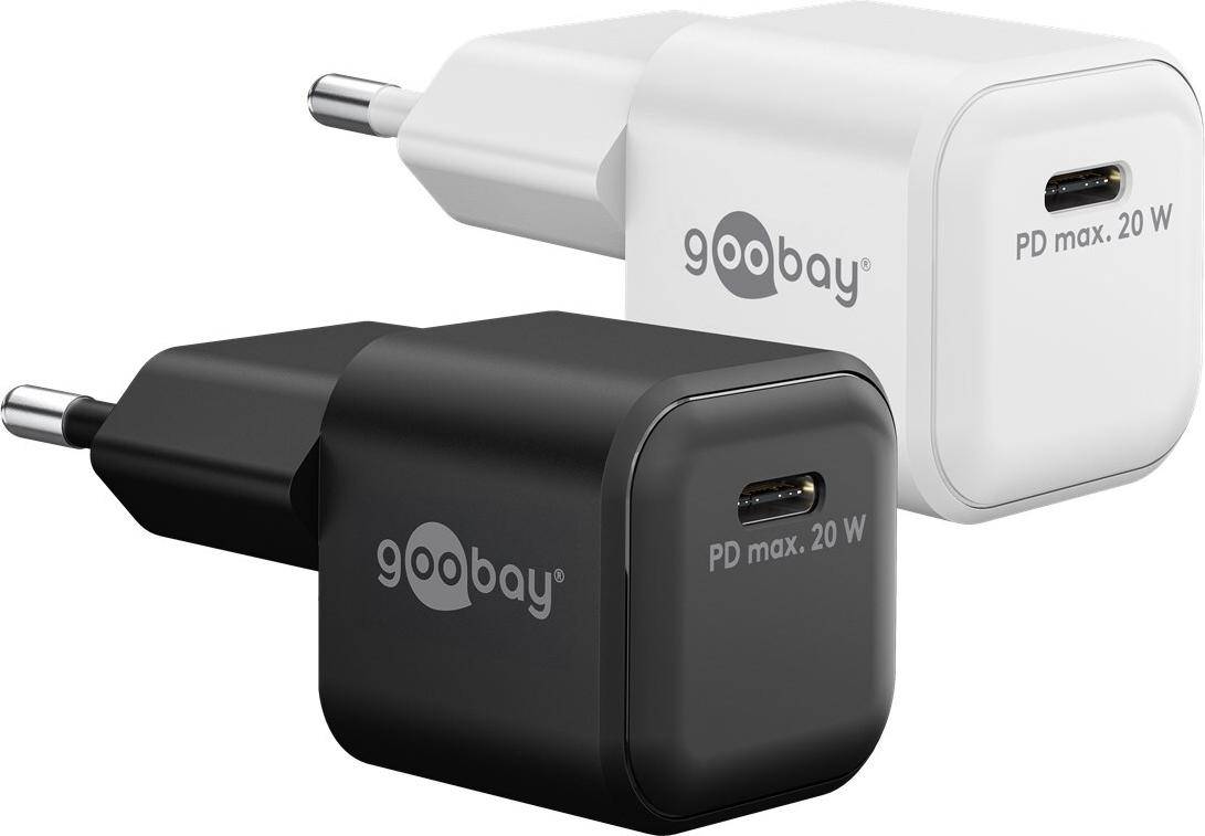 Goobay USB-C™ PD GaN Schnellladegerät Nano (20 W) schwarz (79150)