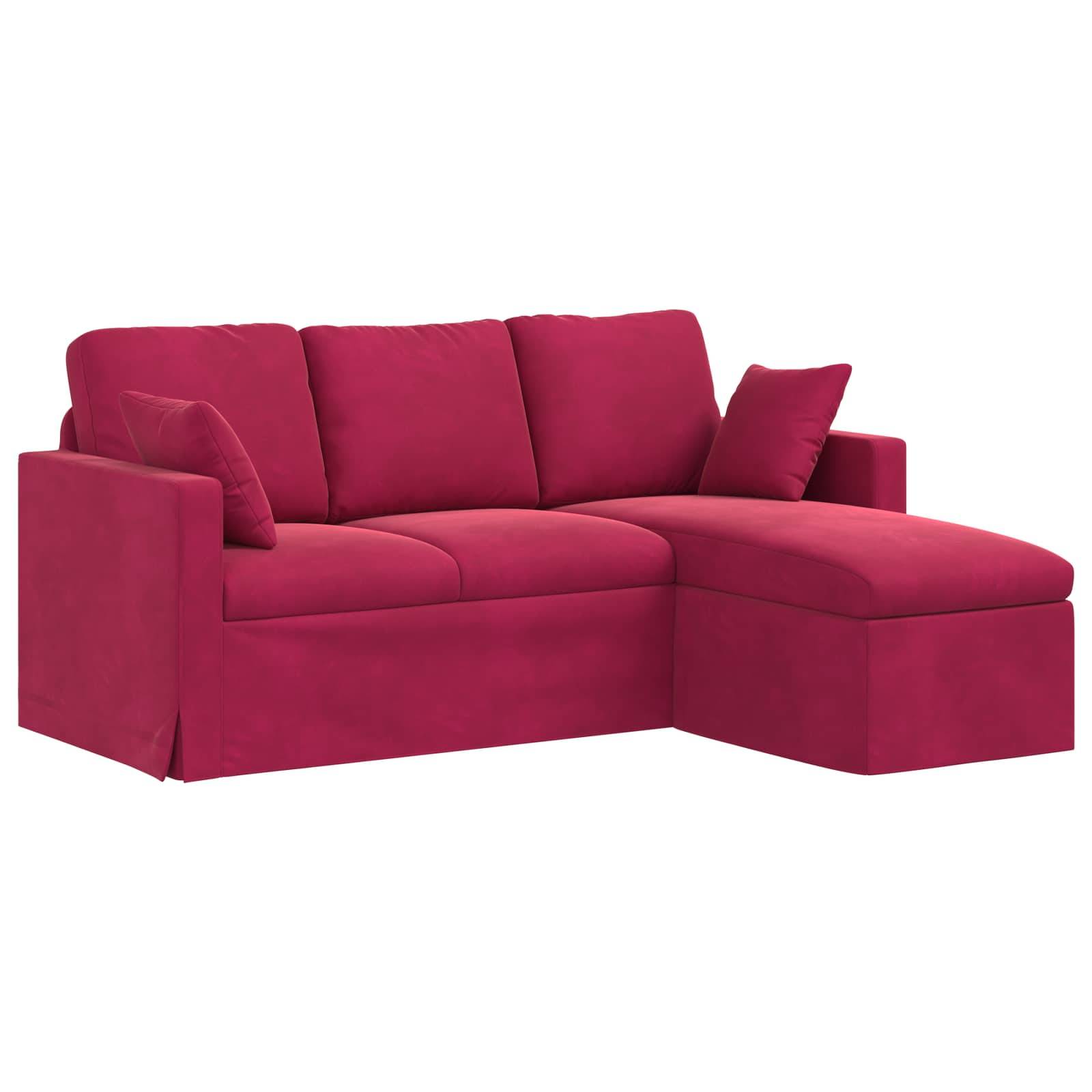 vidaXL Sofa Weinrot 178 x 134 x 80 cm Samt