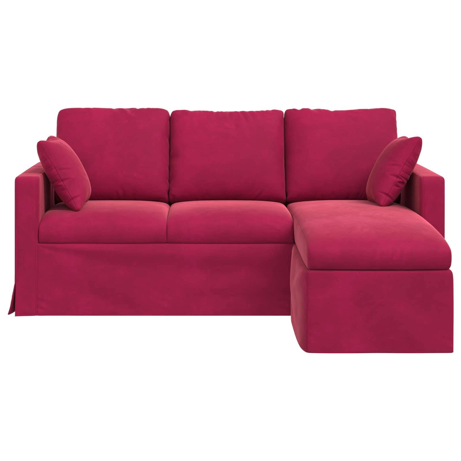 vidaXL Sofa Weinrot 178 x 134 x 80 cm Samt