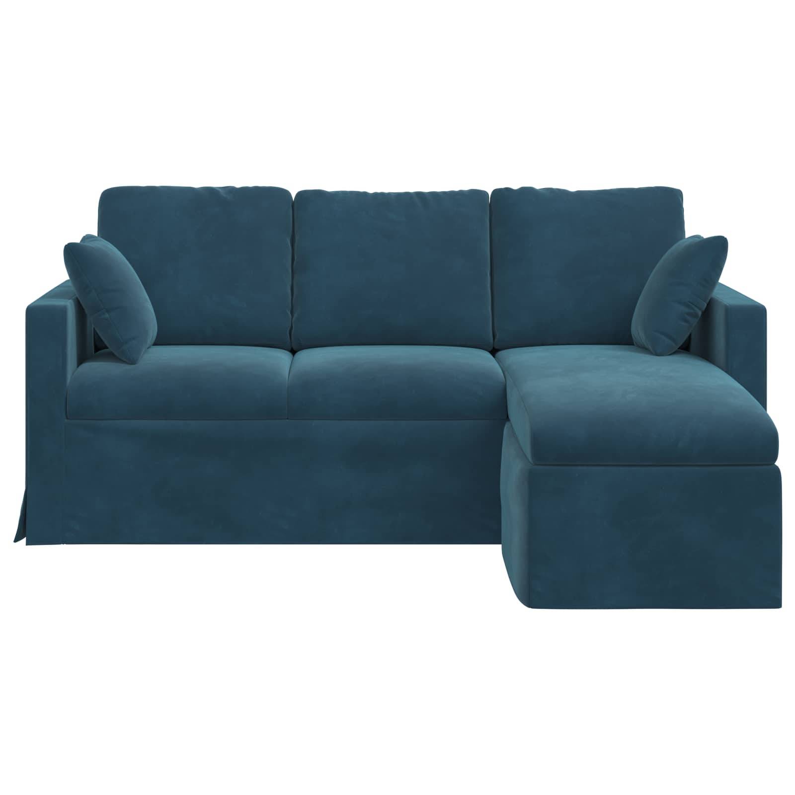 vidaXL Sofa Blau 178 x 134 x 80 cm Samt