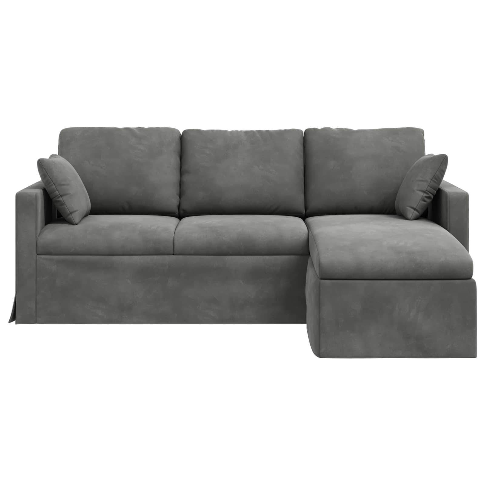 vidaXL Sofa Dunkelgrau 198 x 134 x 80 cm Samt
