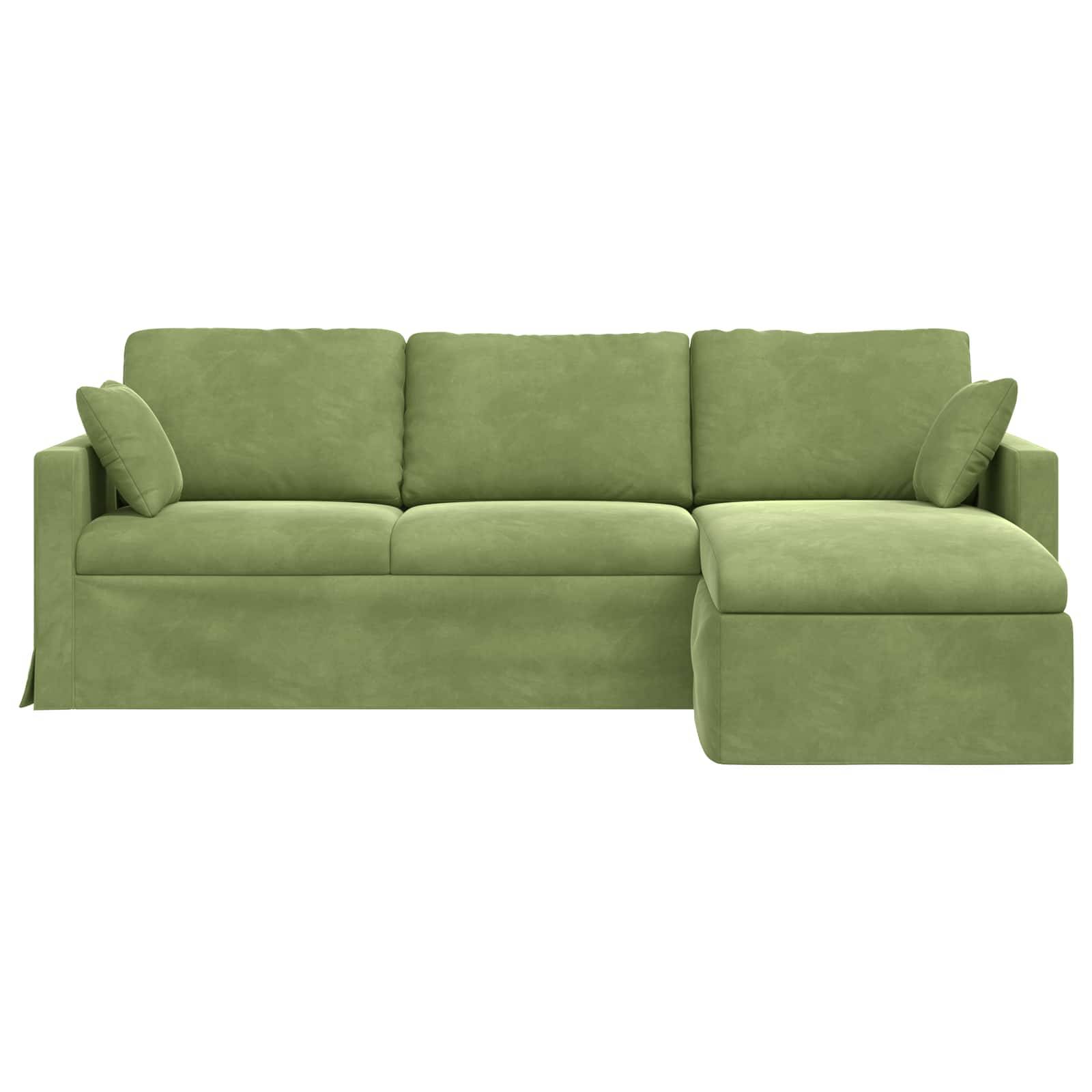 vidaXL Sofa Hellgrün 228 x 134 x 80 cm Samt