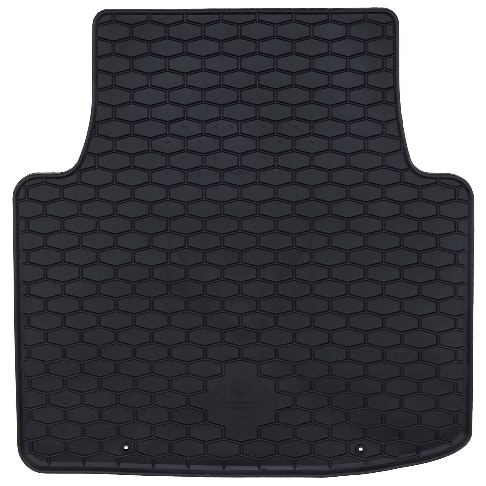 vidaXL Autofußmatte 4 pcs Schwarz Gummi