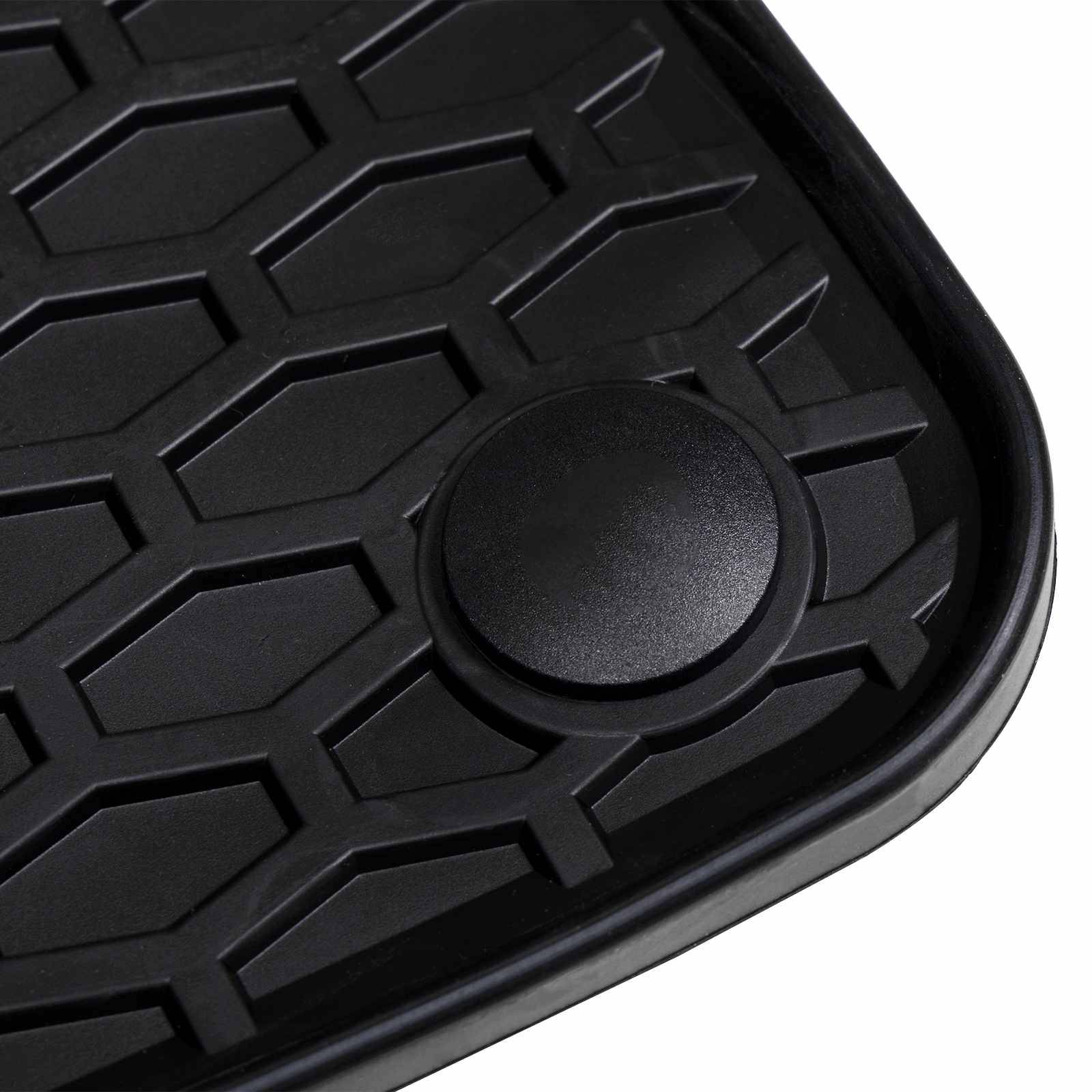 vidaXL Autofußmatte 2 pcs Schwarz Gummi