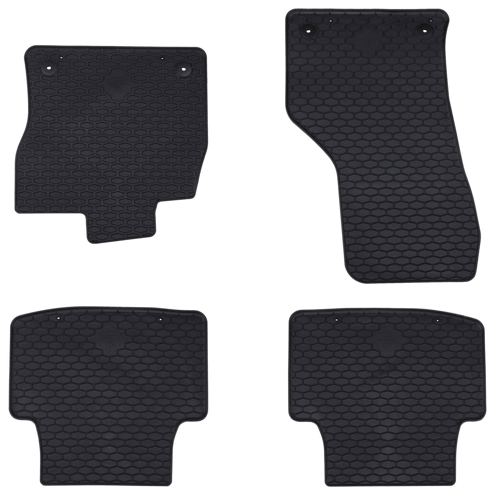 vidaXL Autofußmatte 4 pcs Schwarz Gummi