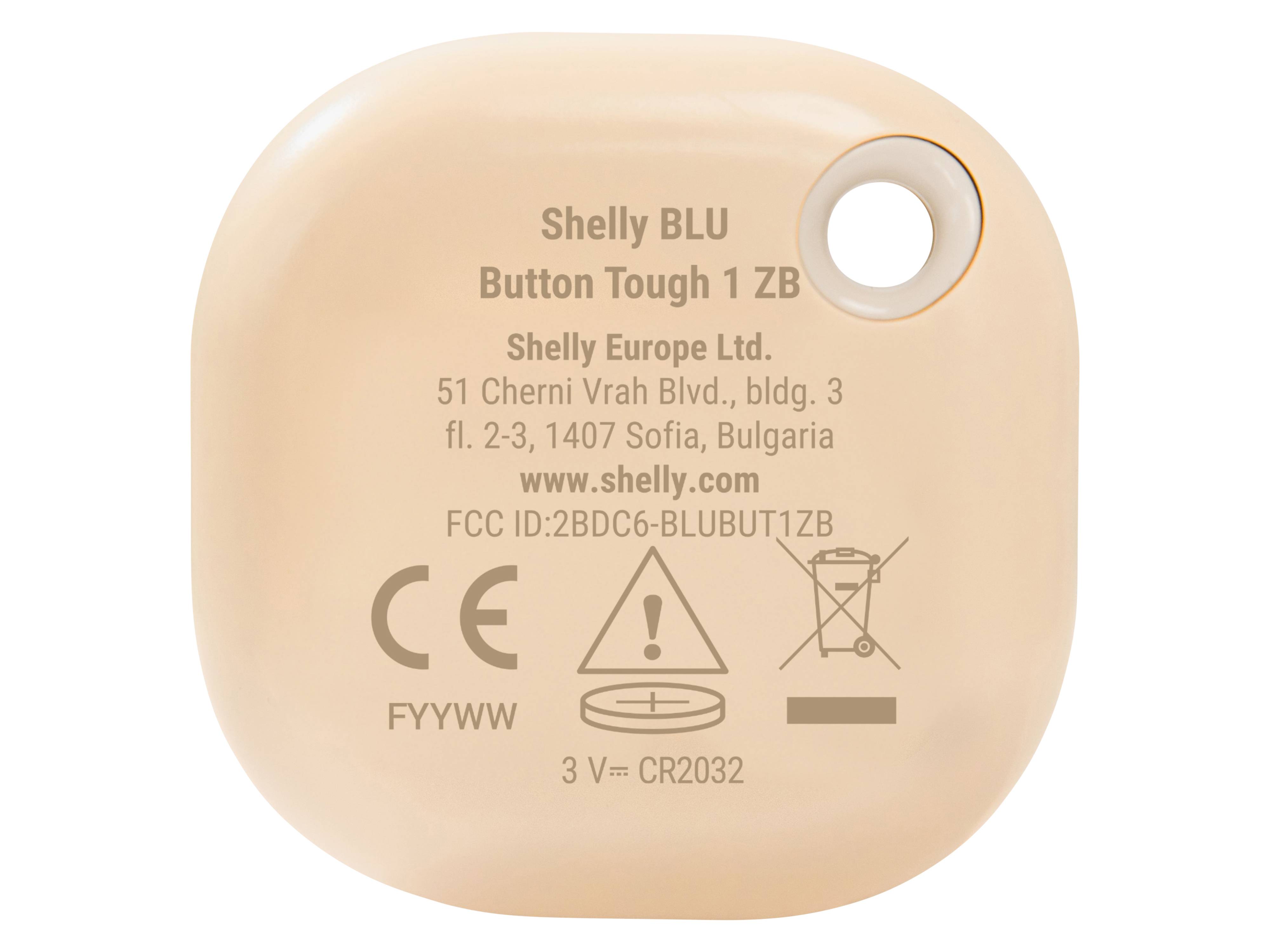 SHELLY Bluetooth Schalter und Dimmer Blu ZB Button, Plug&Play, Mocha