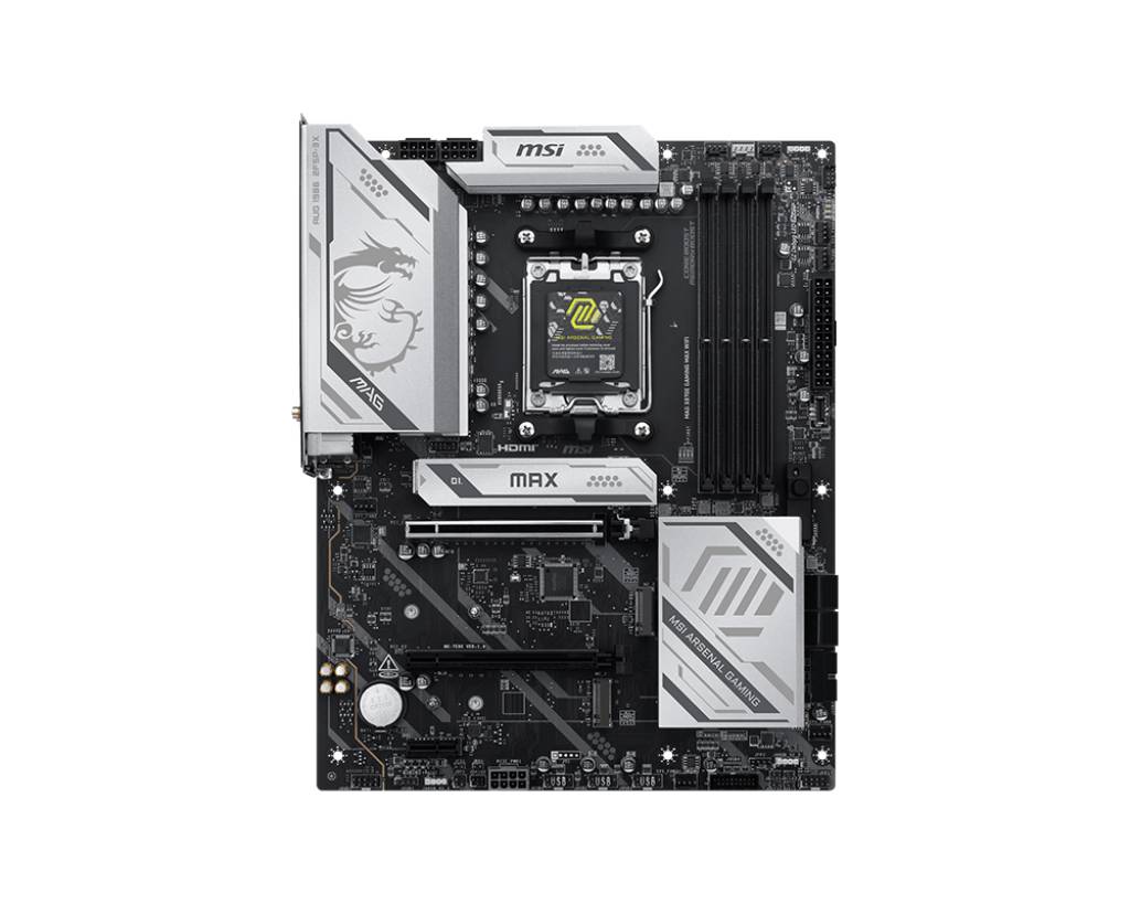 MSI MAG X870E GAMING MAX WIFI - Motherboard - ATX - Socket AM5 - AMD X870E Chipsatz - USB4, USB-C 3.2 Gen2, USB 3.2 Gen 2, USB 3.2 Gen 1, USB-C 3.2