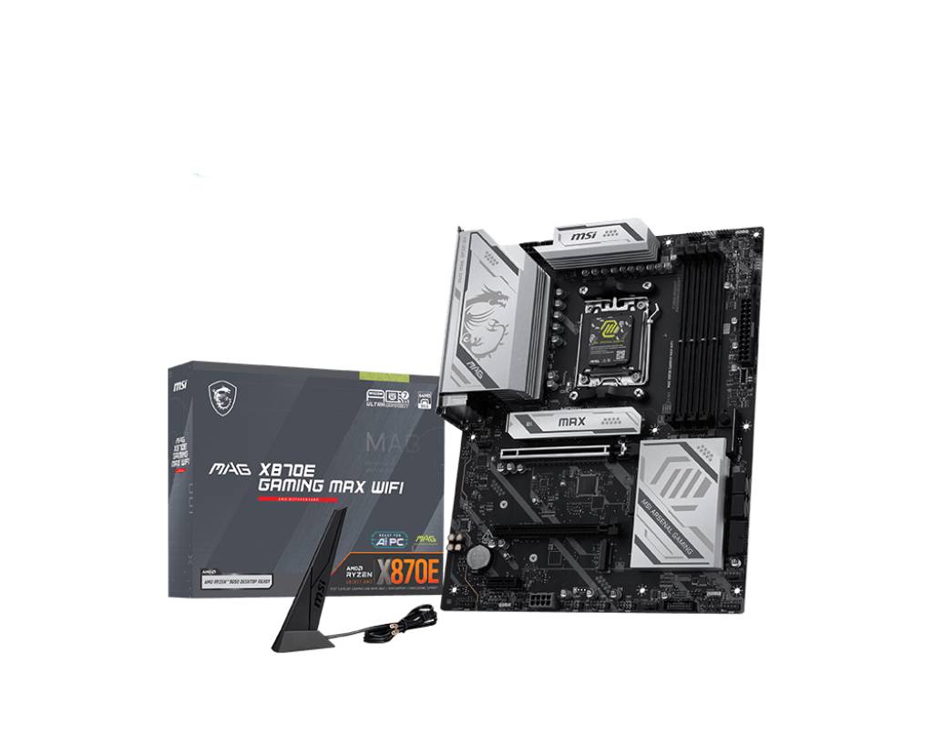 MSI MAG X870E GAMING MAX WIFI - Motherboard - ATX - Socket AM5 - AMD X870E Chipsatz - USB4, USB-C 3.2 Gen2, USB 3.2 Gen 2, USB 3.2 Gen 1, USB-C 3.2