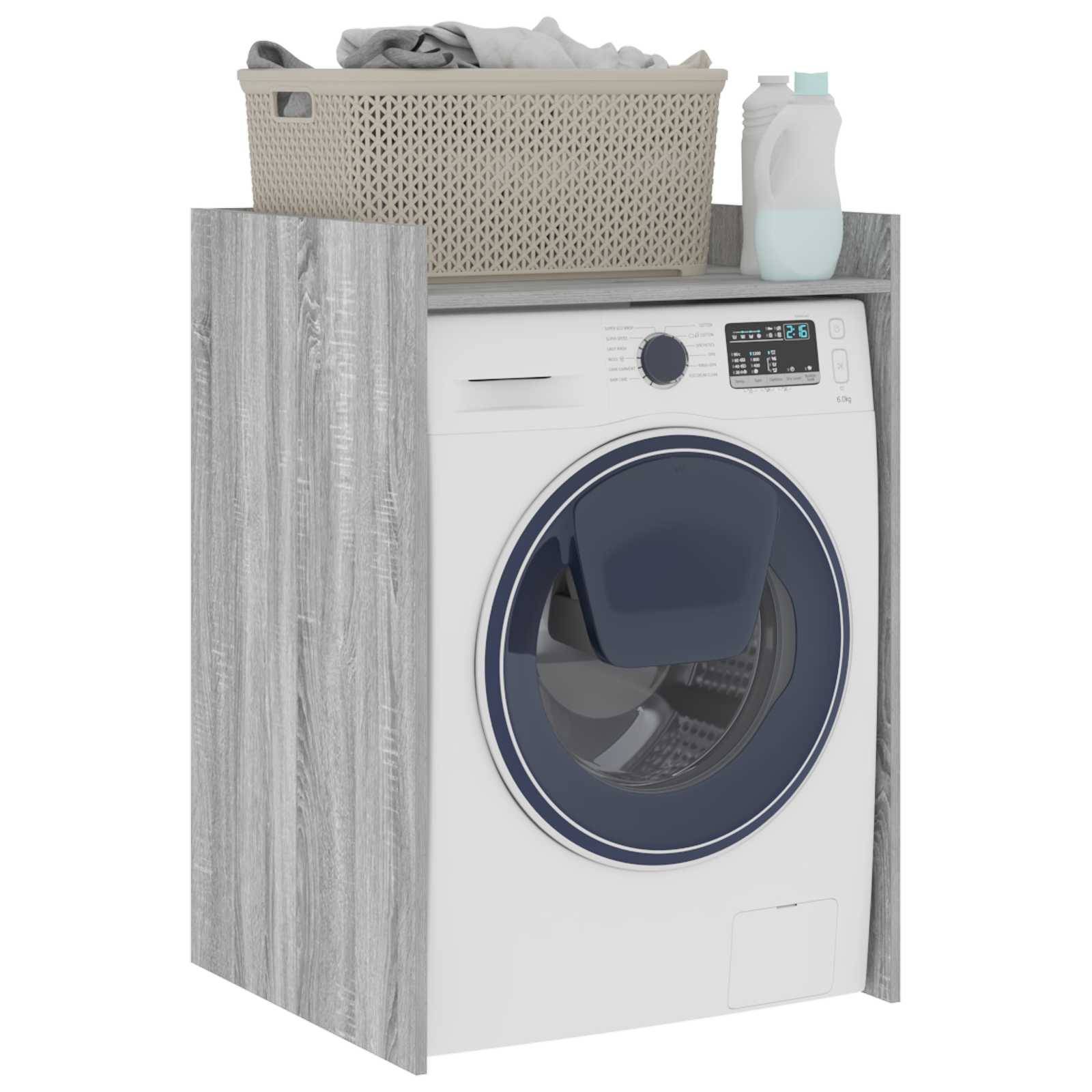 vidaXL Waschmaschinen-Schrank Graues Sonoma 67,5 x 62 x 97 cm