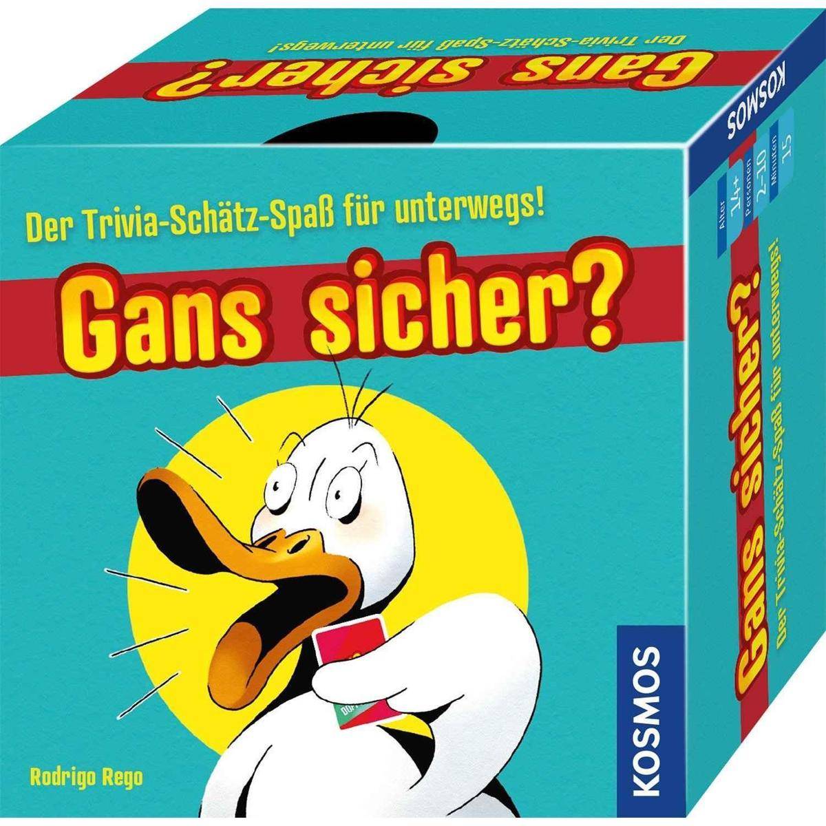 Eine Schachtei für das Wissensspiel „Gans Sicher?