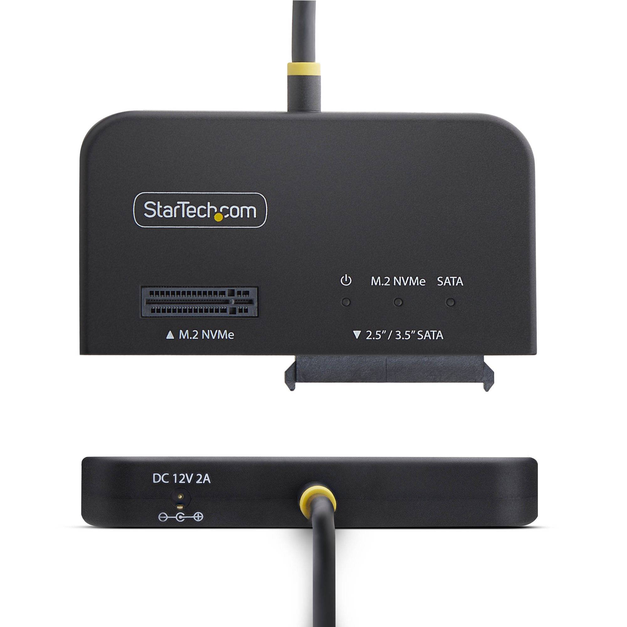 StarTech.com Laufwerksadapter mit Front- und Seitenansichten, mit M.2 NVMe und 2.5