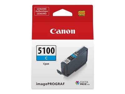 Canon Cyan Tintenpatrone Verpackung für imagePROGRAF, gekennzeichnet mit „5100 C