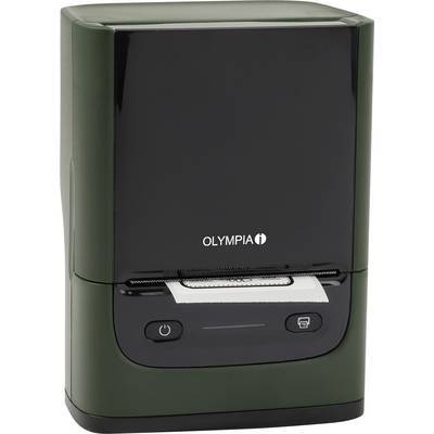 Ein grün und schwarz gefärbter Thermodrucker mit der Markenbezeichnung 