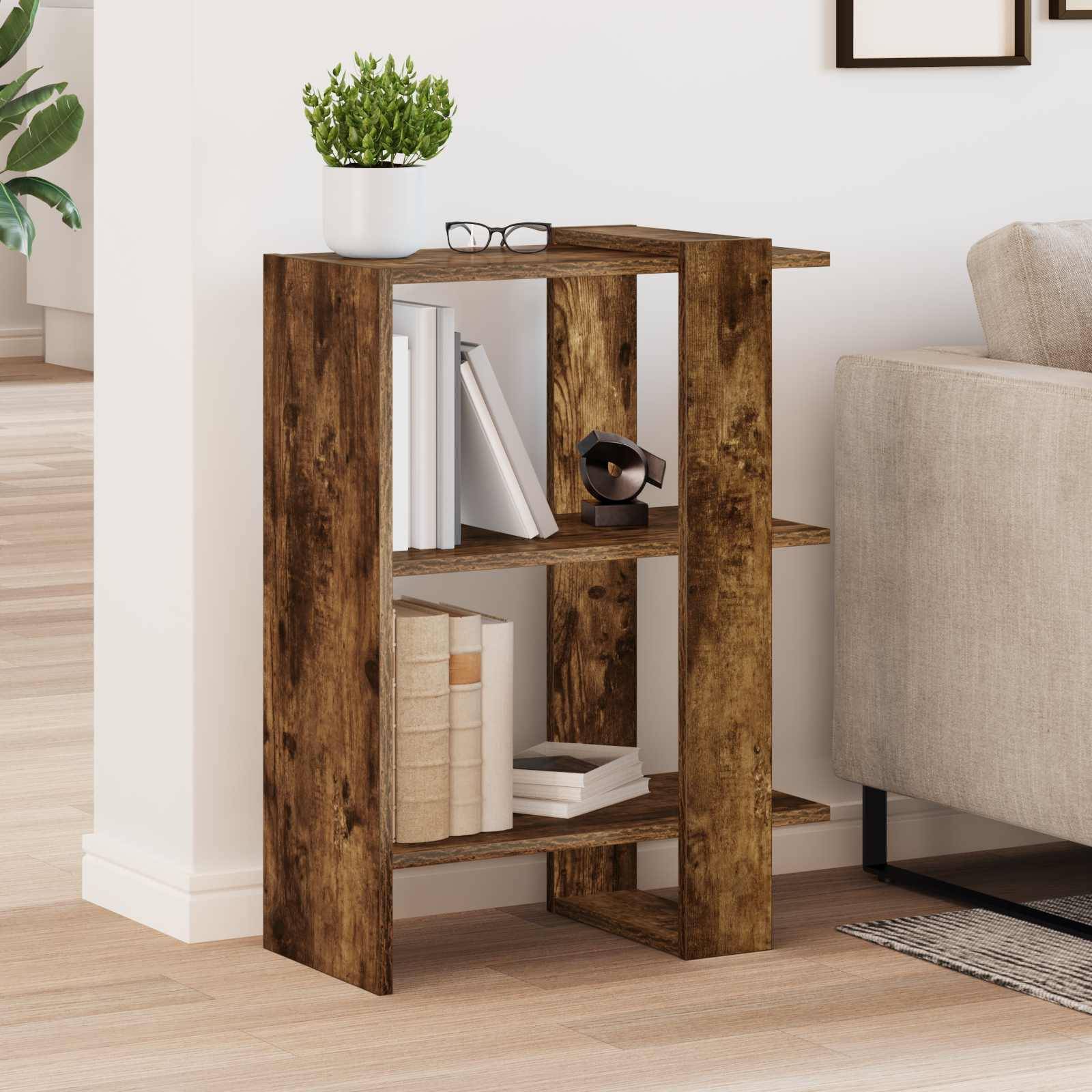 vidaXL Bücherregal Geräucherte Eiche 52 x 25 x 71,5 cm Holzwerkstoff